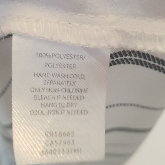 Halogen Striped Short Sleeves Top Medium - Picture 10 of 11